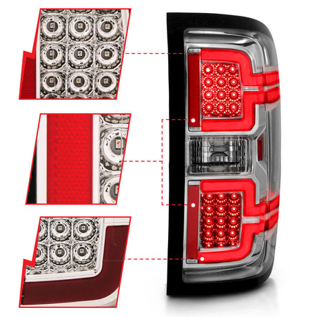 ANZO 2014-2018 Chevy Silverado 1500 LED Taillights Chrome 311291