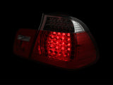 ANZO 2002-2005 BMW 3 Series E46 LED Taillights Red/Clear 321096