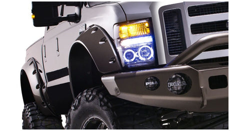 Bushwacker 08-10 Ford F-250 Super Duty Cutout Style Flares 2pc - Black 20047-02