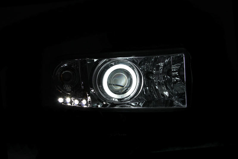 ANZO 1994-2001 Dodge Ram Projector Headlights w/ Halo Chrome 111056