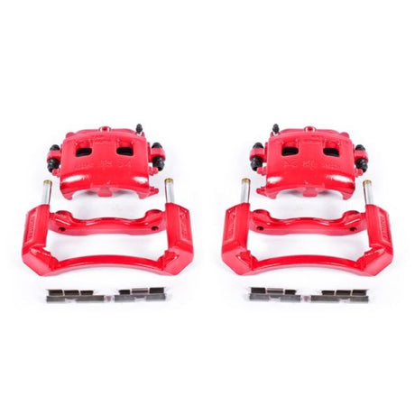 Power Stop 02-05 Dodge Ram 1500 Front Red Calipers w/Brackets - Pair S4832