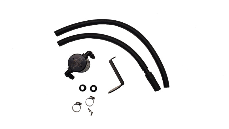 J&L 14-22 Mazda CX5 2.5L Non-turbo Driver Side 3.0 Oil Separator Kit - Black Anodized 3111D-B