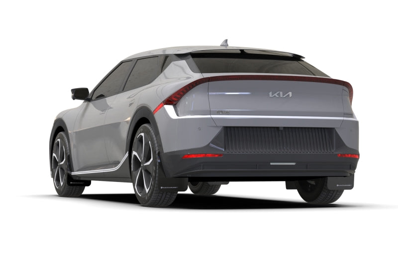 Rally Armor 22-23 Kia EV6 Black UR Mud Flap Red Logo MF91-UR-BLK-RD