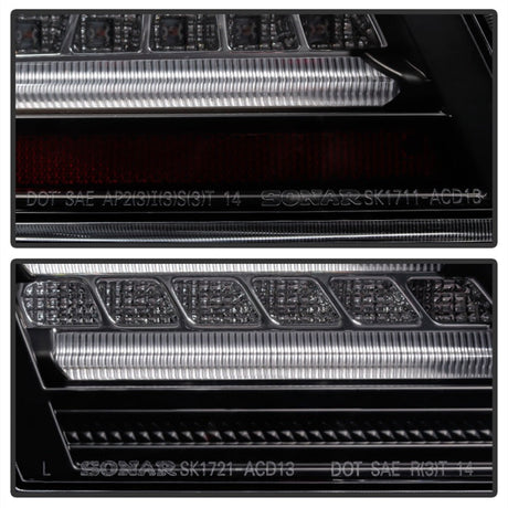 Spyder Honda Accord 2013-2015 4DR LED Tail Lights - Black ALT-YD-HA13LED-LED-BK 5082053
