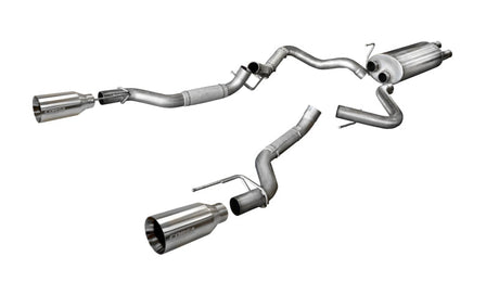 Corsa 2017 Ford F-150 Raptor 3.5L Sport Cat-Back Dual Rear Exit w/ 5in Satin Polished Tip 14397