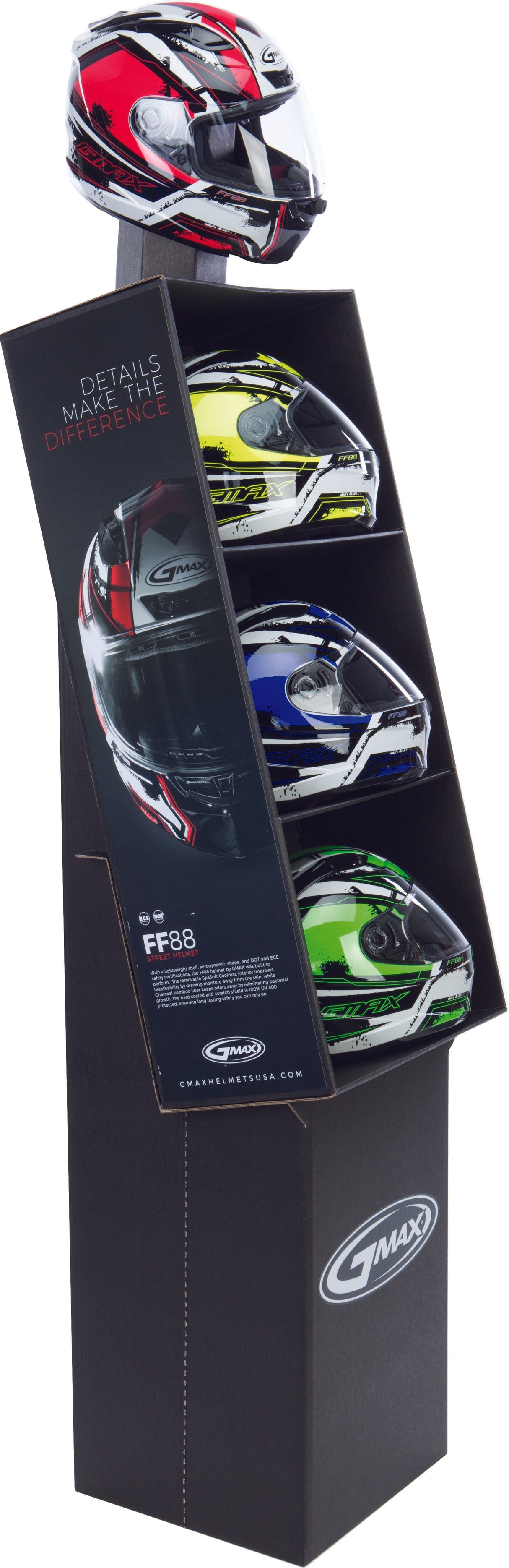 GMAX Gmax Helmet Display Ff88 GMAX HELM DISP FF88