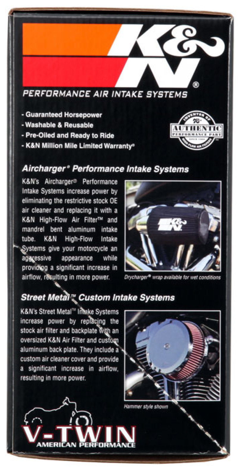 K&N 07-10 Harley Davidson XL Aircharger Performance Intake 63-1126