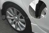 Rally Armor 2007+ Mitsubishi Lancer (doesn't fit Sportback) Basic Black Mud Flap w/ Black Logo MF8-BAS-BLK