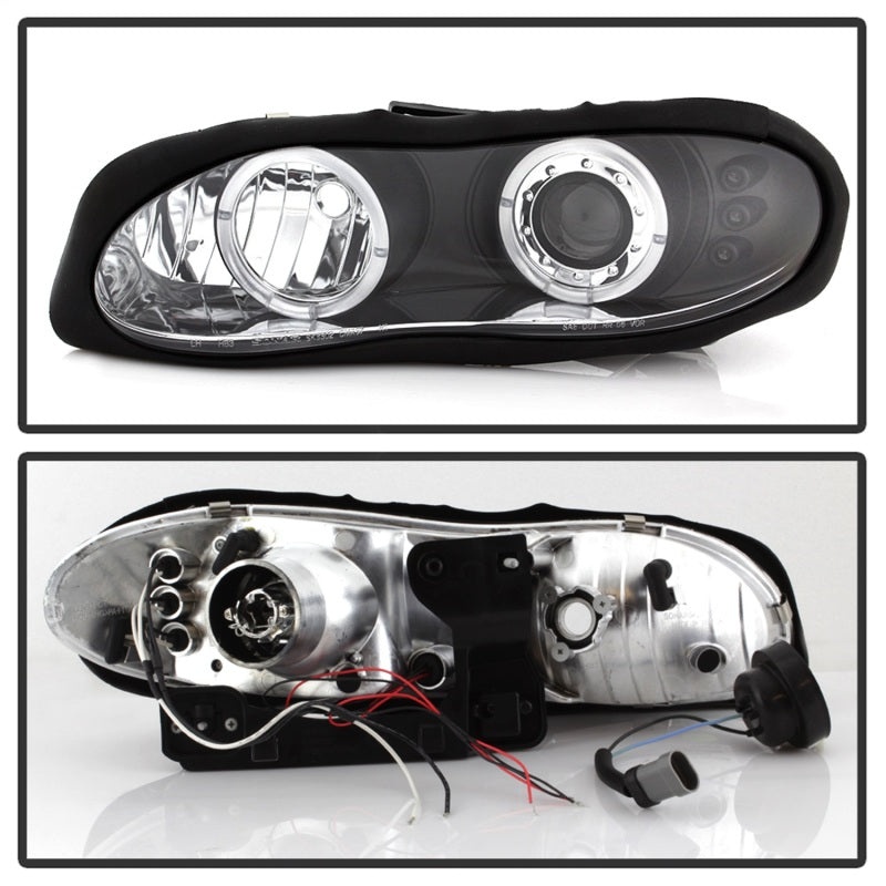 Spyder Chevy Camaro 98-02 Projector Headlights LED Halo LED Blk - Low H1 PRO-YD-CCAM98-HL-BK 5009234