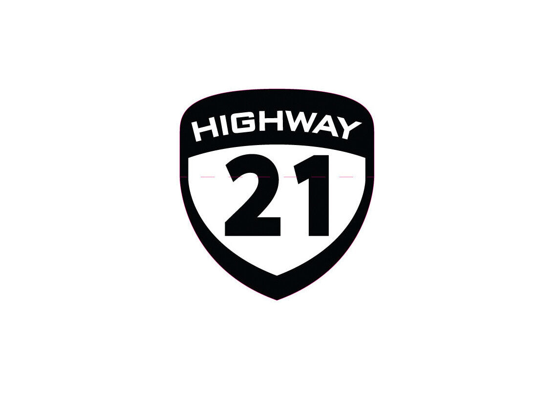 HIGHWAY 21 Shield Die Cut Sticker Sm 2.25" X 2.5" 50pks 489-9002