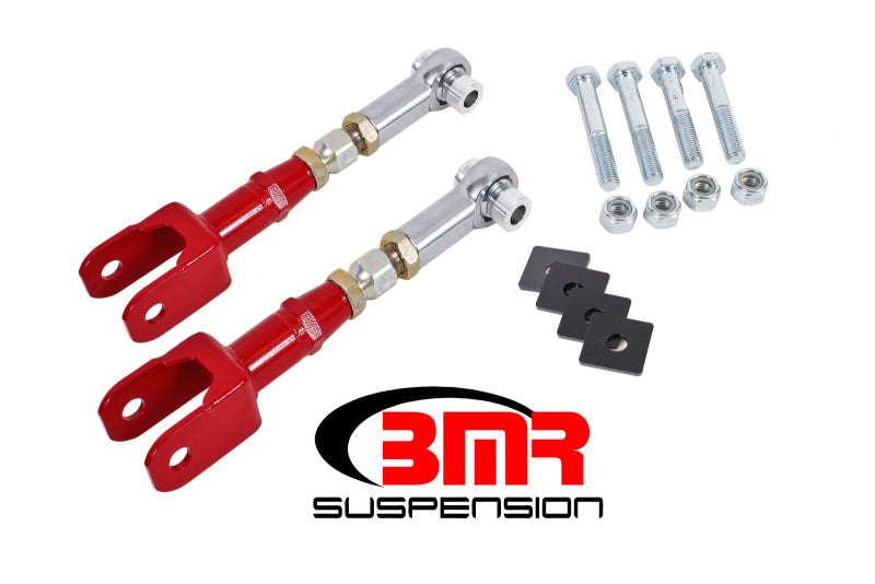 BMR 15-17 S550 Mustang Rear On-Car Adj. Rod Ends Toe Rods - Red TR005R