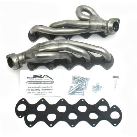 JBA 05-10 Ford F-Series 6.8L 3V V10 1-1/2in Primary Raw 409SS Cat4Ward Header 1670S