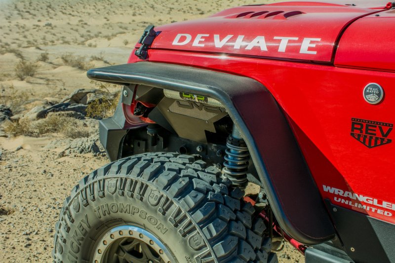 DV8 Offroad 07-18 Jeep Wrangler JK Front & Rear Flat Tube Fenders FENDB-02