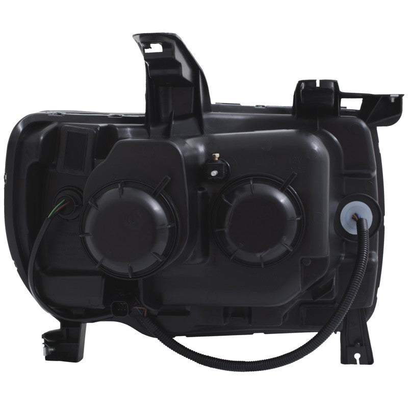 ANZO 2015+ GMC Canyon Projector Headlights w/ Plank Style Design Black w/ Amber 111381