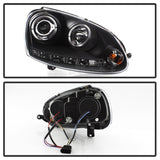 Spyder Volkswagen GTI 06-09/Jetta 06-09 Halogen Model Only - LED Halo DRL Black PRO-YD-VG06-HL-BK 5012098