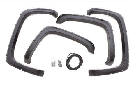 Lund 07-14 GMC Sierra 2500 RX-Rivet Style Textured Elite Series Fender Flares - Black (4 Pc.) RX110T