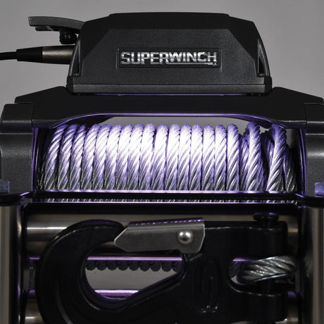 Superwinch 12000 LBS 12V DC 3/8in x 85ft Wire Rope SX 12000 Winch - Graphite 1712200