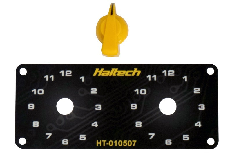 Haltech Dual Switch Panel Kit w/Yellow Knob HT-010509