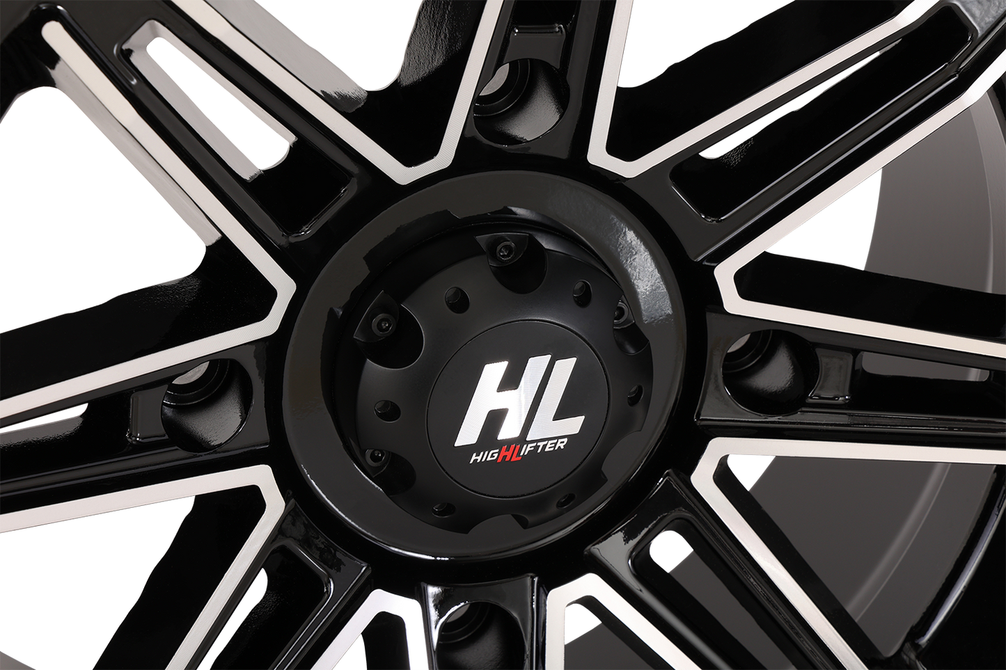 HIGH LIFTER Wheel - HL22 - Front/Rear - Gloss Black w/Machined - 14x7 - 4/137 - 4+3 (+10 mm) 14HL22-1137