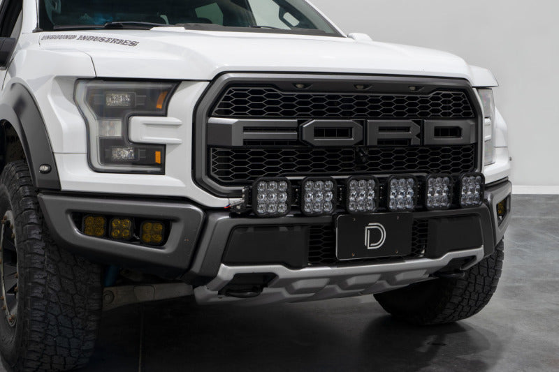 Diode Dynamics 17-20 Ford Raptor SS5 Grille CrossLink Lightbar Kit - Pro White Combo DD7337