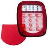 ANZO 1976-1985 Jeep Wrangler LED 2 Lens - Red/Clear, Chrome 861082