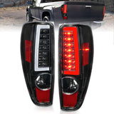 ANZO 2004-2012 Chevrolet Colorado/ GMC Canyon LED Tail Lights w/ Light Bar Black Housing 311382