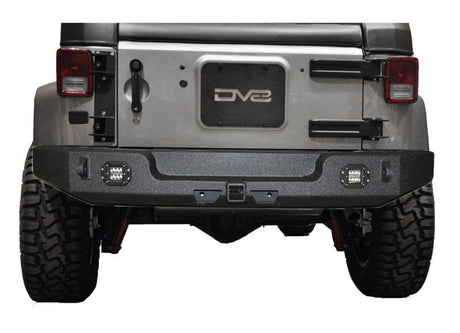 DV8 Offroad 07-18 Jeep Wrangler JK Full Length Rear Bumper w/ Light Holes RBSTTB-11
