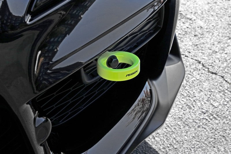Perrin 2020 Toyota Supra Tow Hook Kit (Front) - Neon Yellow PTP-BDY-230NY