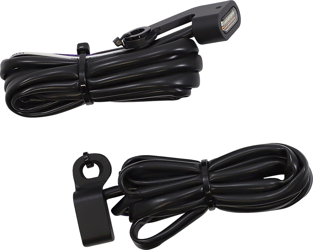 DRAG SPECIALTIES Luces marcadoras - Blanco/Ámbar - Negro L22-0232DMBE