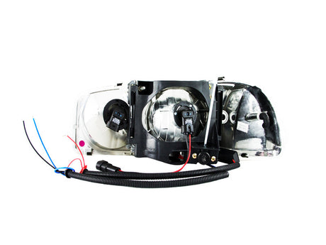 ANZO 1999-2006 Gmc Sierra 1500 Crystal Headlights w/ Halo and LED Chrome 111208
