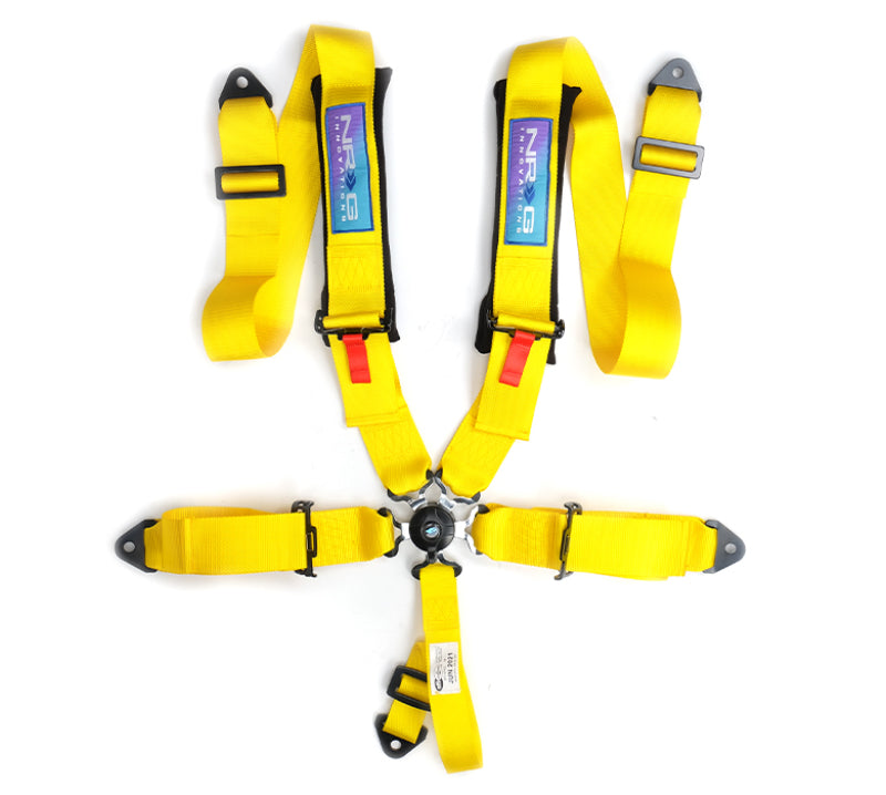 NRG 5PT 3in. Seat Belt Harness / Cam Lock - Yellow SBH-B6PCYL