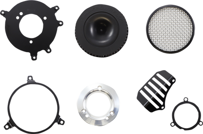 COBRA Air Filter - Plain - Black for Harley-Davidson 2017-2022 606-0101-03B-SB