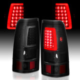ANZO 1999-2002 Chevy Silverado 1500 LED Taillights Plank Style Black w/Smoke Lens 311331