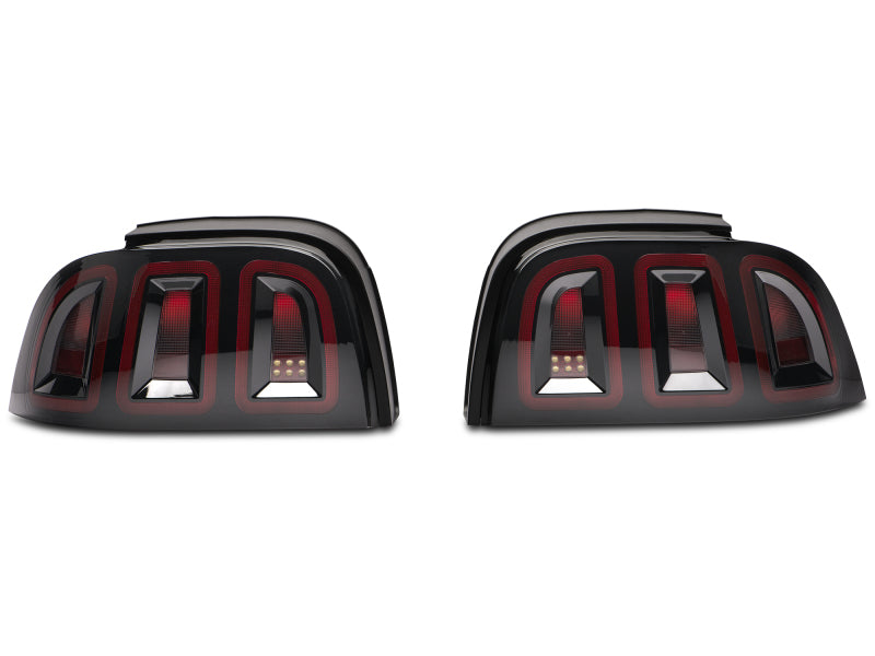 Raxiom 96-98 Ford Mustang Icon LED Tail Lights- Black Housing (Smoked Lens) 389876