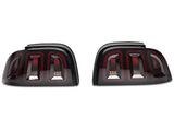 Raxiom 96-98 Ford Mustang Icon LED Tail Lights- Black Housing (Smoked Lens) 389876