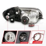 ANZO 00-04 Toyota Tundra (Reg/Acc Cab Only) Crystal Headlights w/Lgt Bar Chrome w/Corner Lights 2pc 111580