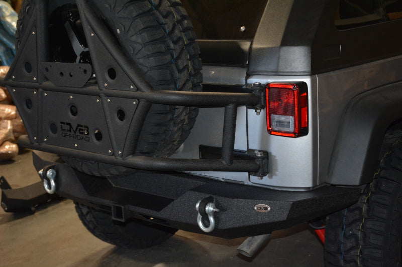 DV8 Offroad 07-18 Jeep Wrangler JK Rear Bumper Full Length RBSTTB-09