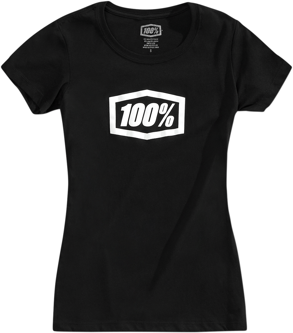 100% Women's Icon T-Shirt - Black - Small 20002-00000