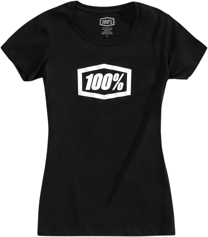 100% Women's Icon T-Shirt - Black - Small 20002-00000