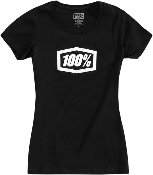 100% Women's Icon T-Shirt - Black - Small 20002-00000