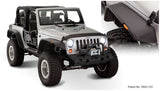 Bushwacker 07-18 Jeep Wrangler Flat Style Flares 4pc Fits 2-Door Sport Utility Only - Black 10919-07