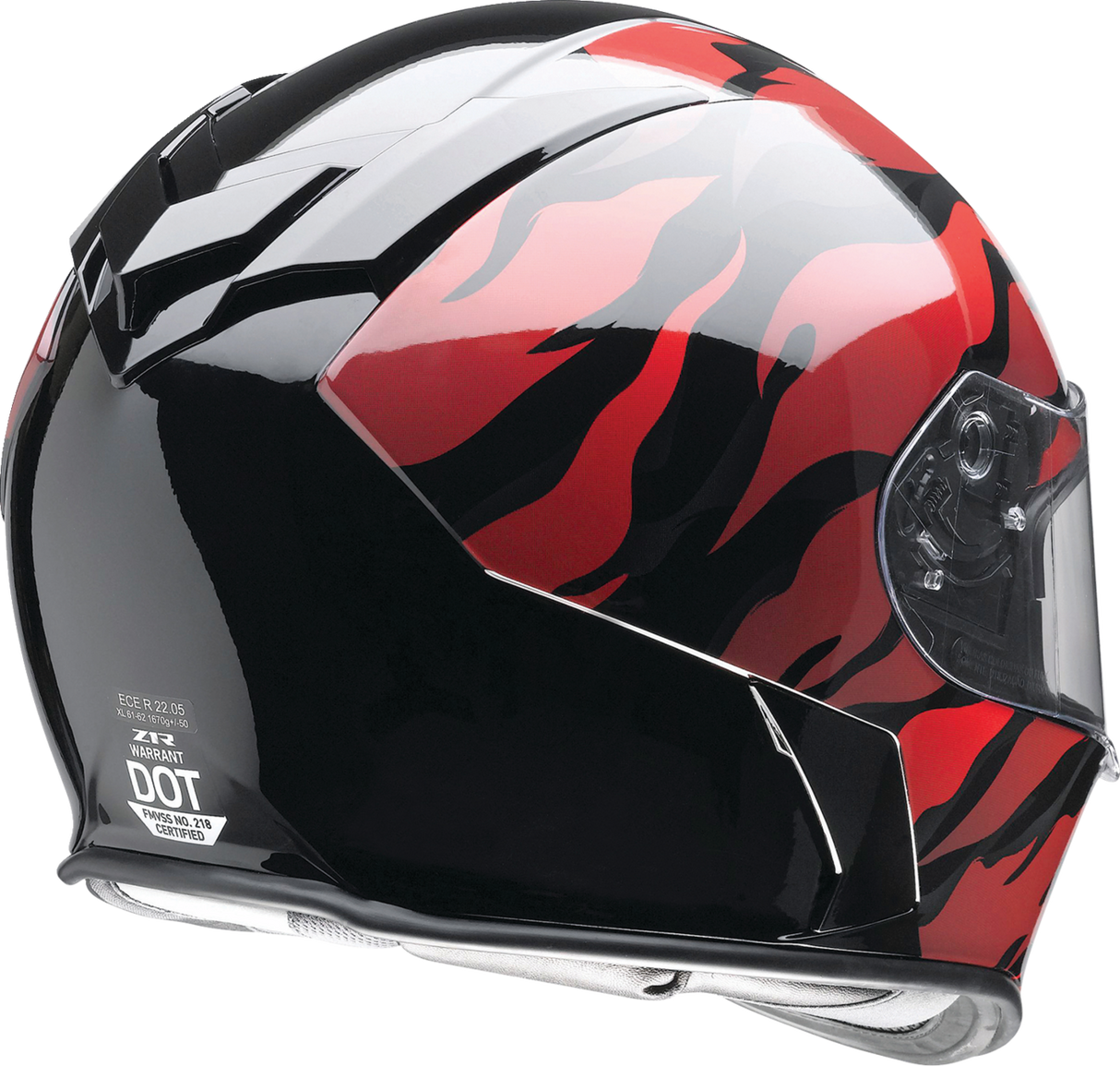 Z1R Warrant Helmet - Panthera - Black/Red - 2XL 0101-15210