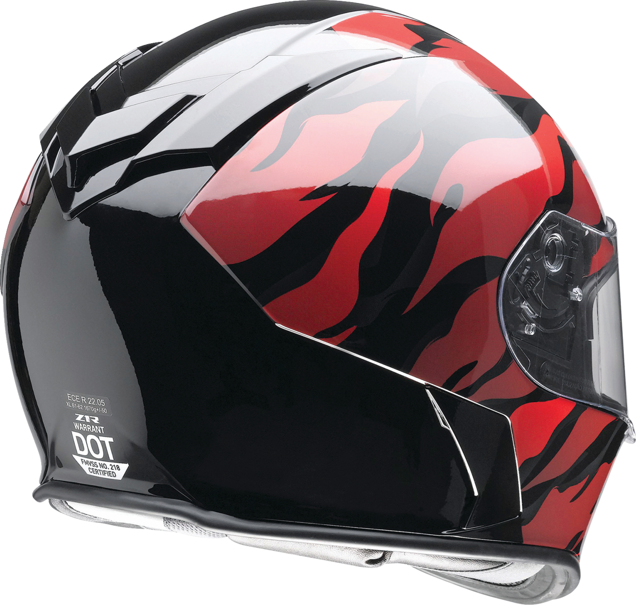 Z1R Warrant Helmet - Panthera - Black/Red - XS 0101-15205