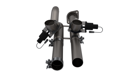 QTP 17-18 Ford Raptor EC/CC 2.5in 304SS Aggressor Cutout Dual Mid Pipes 540117