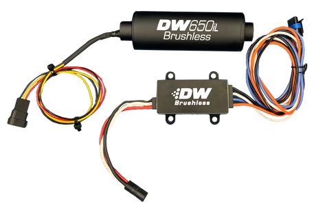 DeatschWerks DW650iL Series 650LPH In-Line External Fuel Pump w/ Single/Dual-Speed Controller 9-650-C105