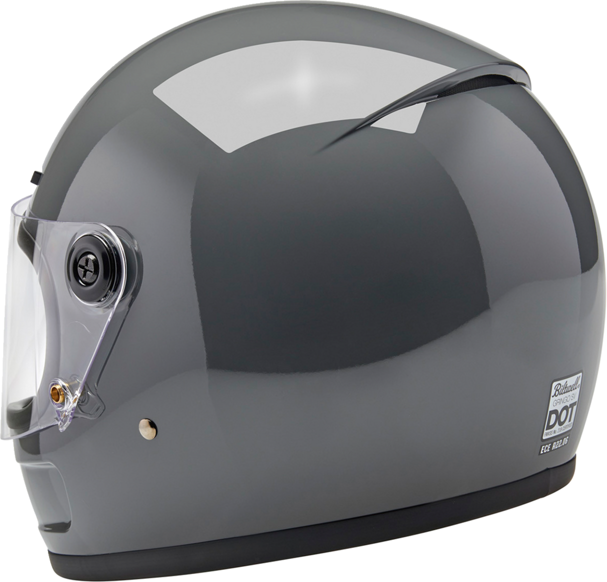 BILTWELL Gringo SV Helmet - Gloss Storm Gray - Large 1006-109-504