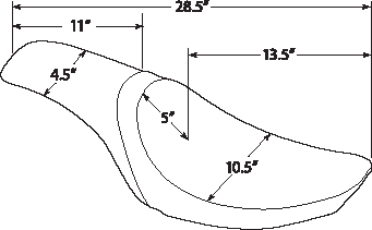 ESPECIALIDADES DE ARRASTRE Asiento Predator - Liso - '58-'84 FX/FL 0805-0069