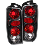 ANZO 1997-2001 Jeep Cherokee Taillights Black 211103
