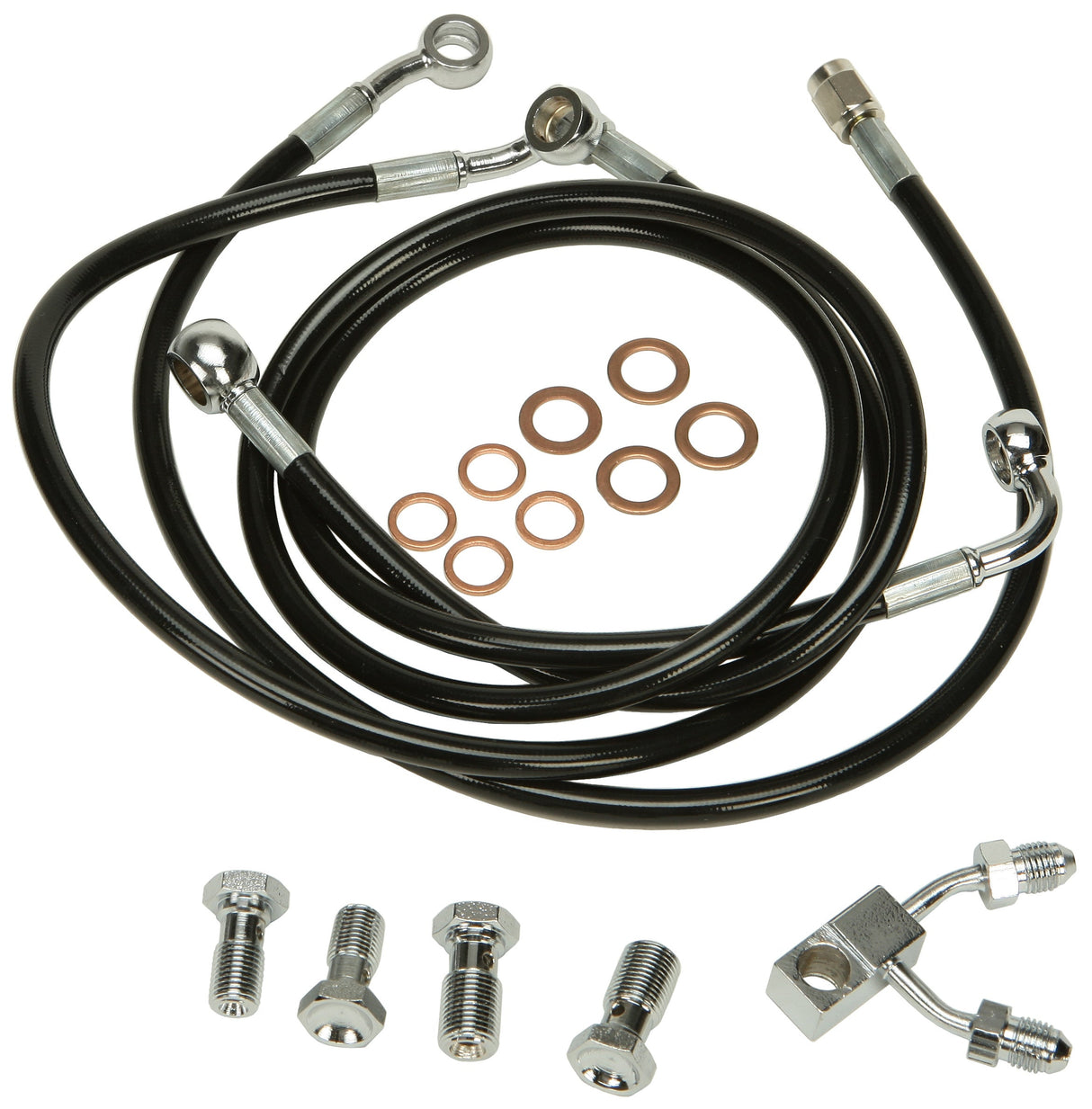 HARDDRIVE Brakeline Kit Blk Softail HD-1000-BK