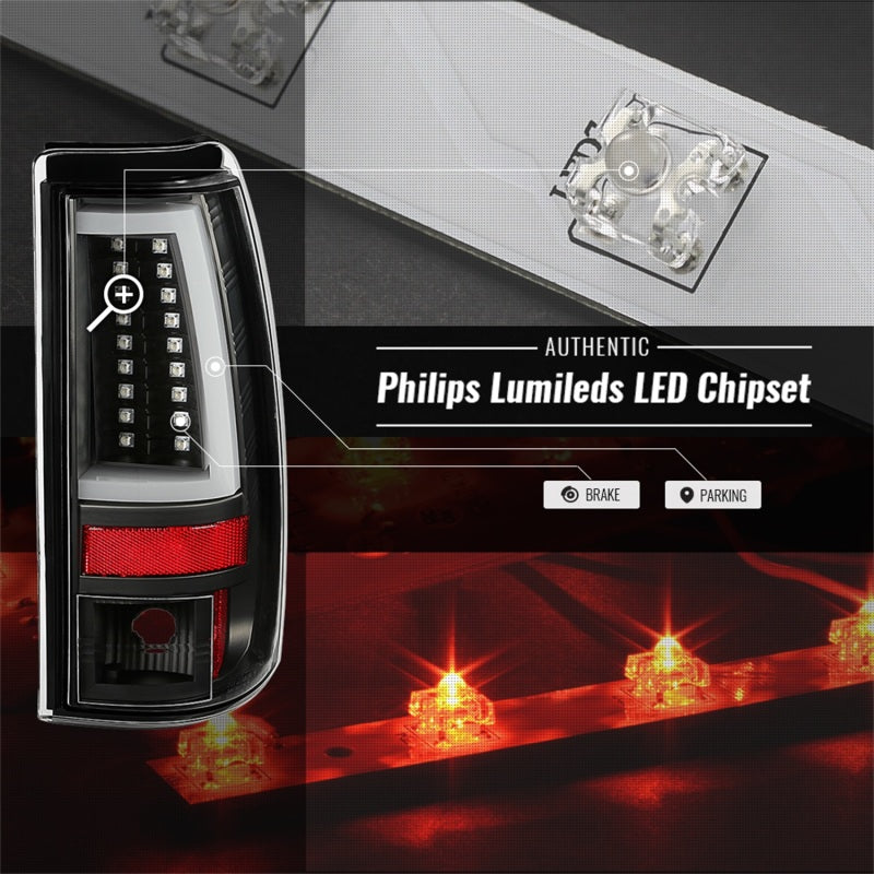 Spyder 03-06 Chevy Silverado - (Does Not Fit Stepside) LED Tail Lights - All Black ALT-YD-CS03V2-LED 5085849